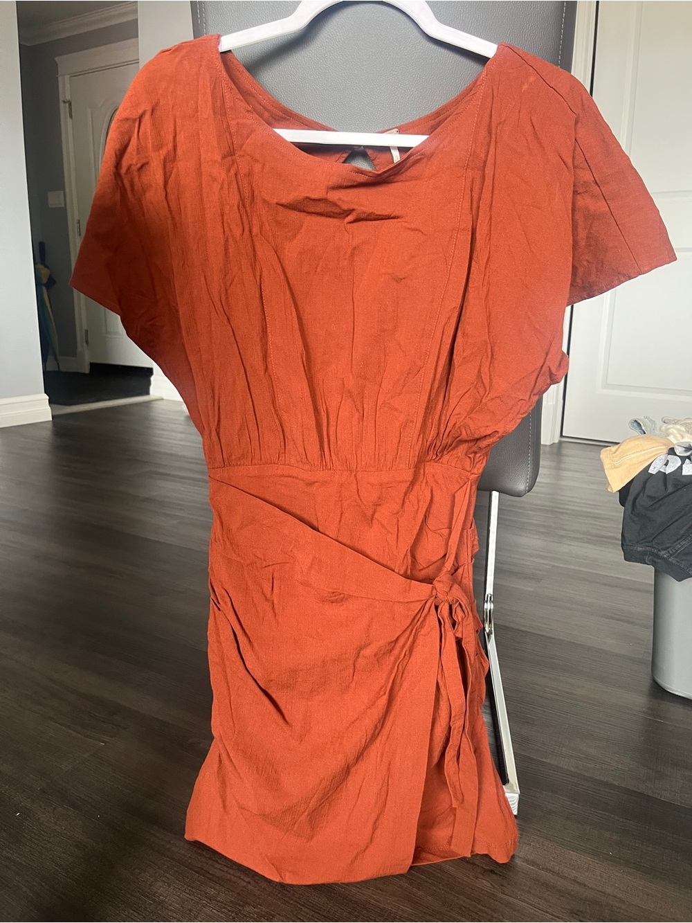 Free People Rust Wrap Dress